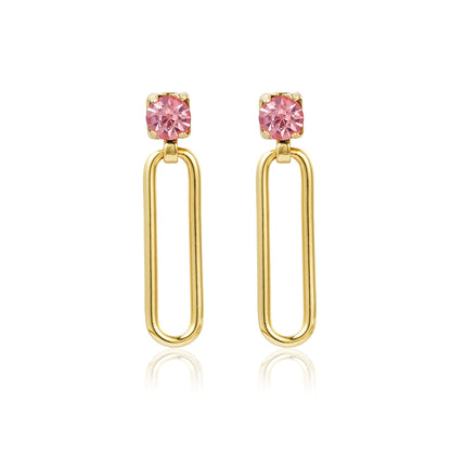 Geo-Crystal  Earrings