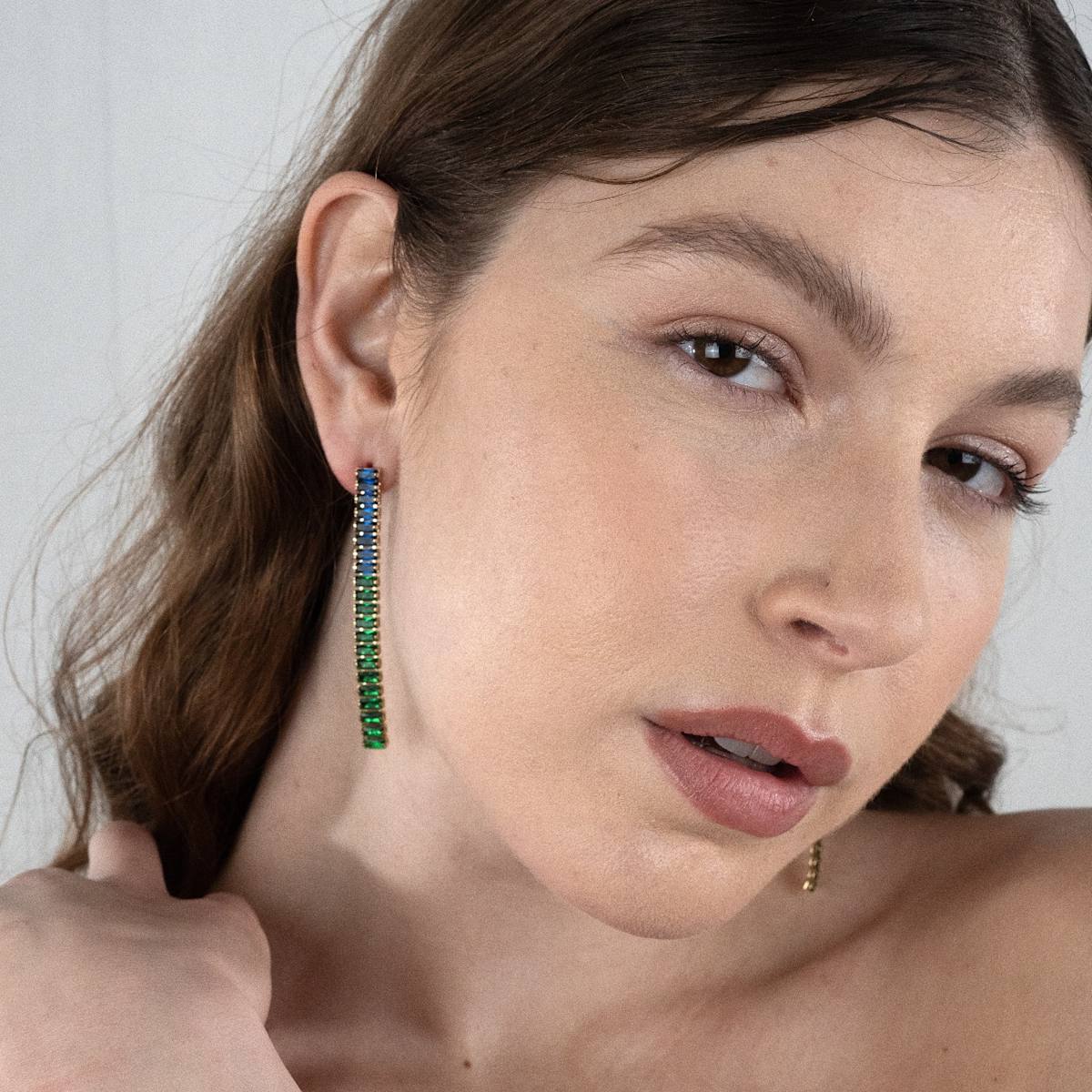 Crystal Beam Earrings