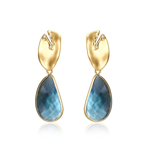 Golden Leaf Drop Earrings
