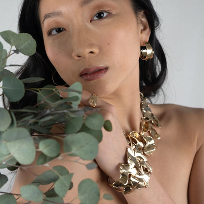 Luxe Ripple Statement Necklace