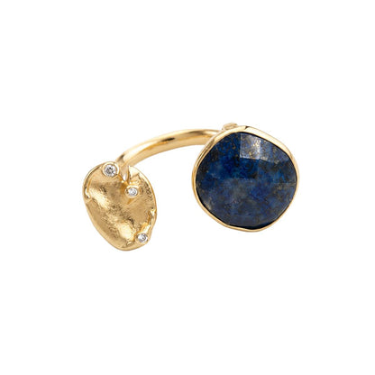 Lapis Lazuli Statement Ring | Gold Gemstone Ring