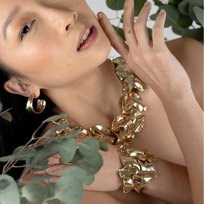 Luxe Ripple Statement Necklace
