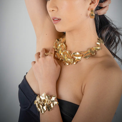 Luxe Ripple Statement Necklace