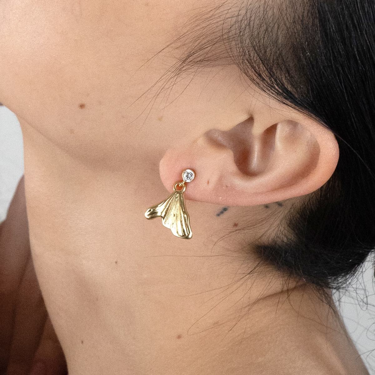 Mini Organic Foliage Earrings