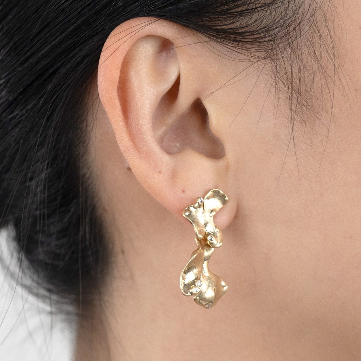 Mini Organic Foliage Earrings