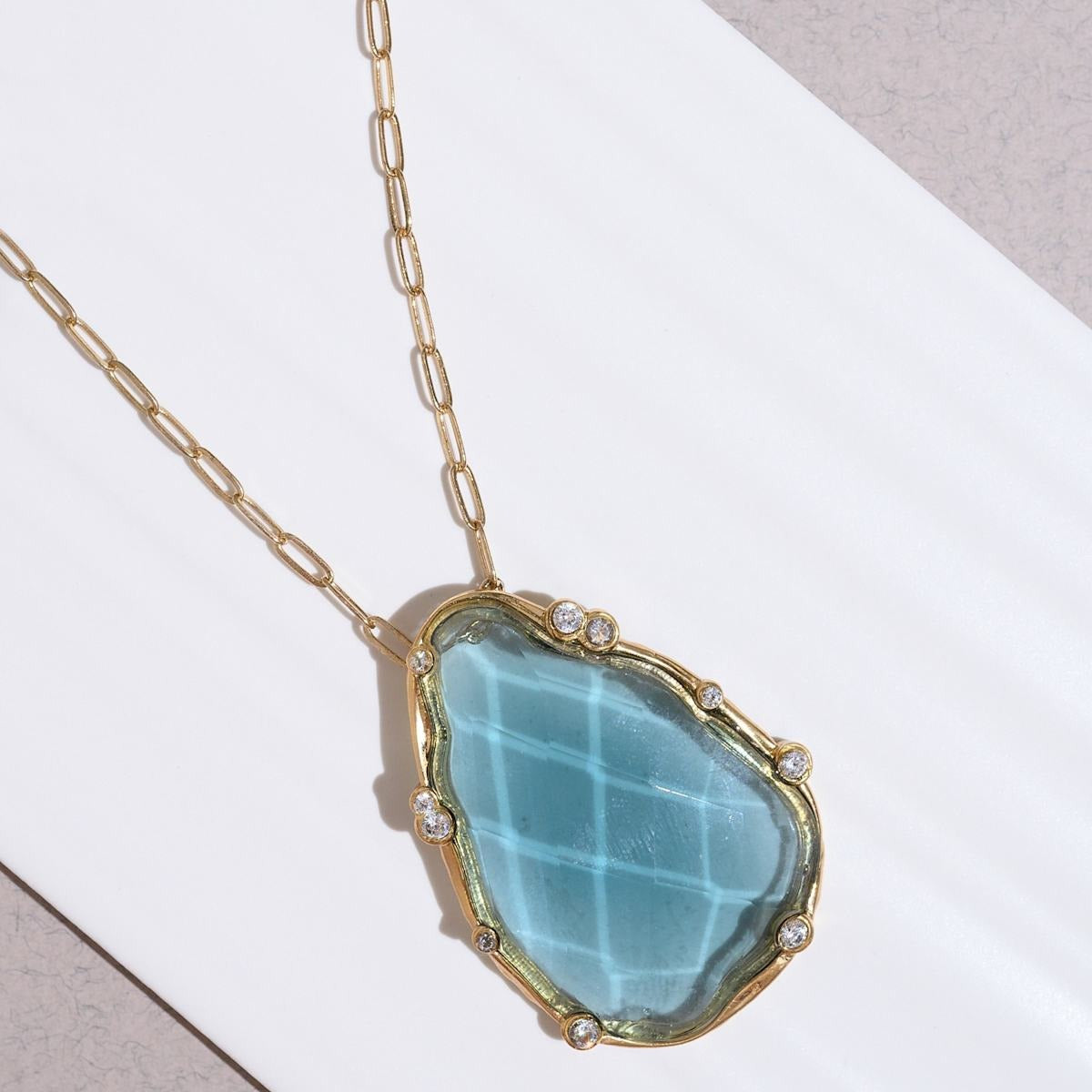 Organic Teardrop Statement Necklace