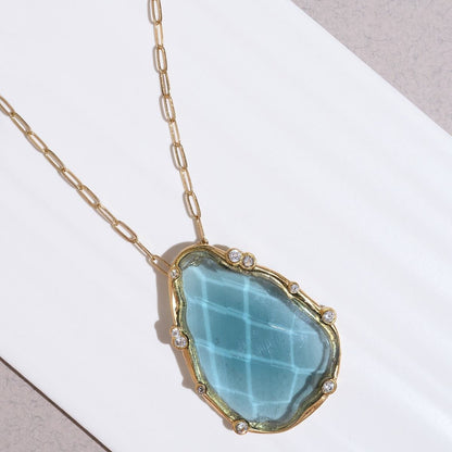 Organic Teardrop Statement Necklace
