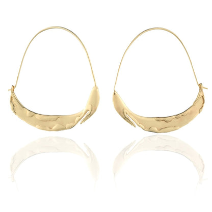 Organic Crescent Hoop Earrings