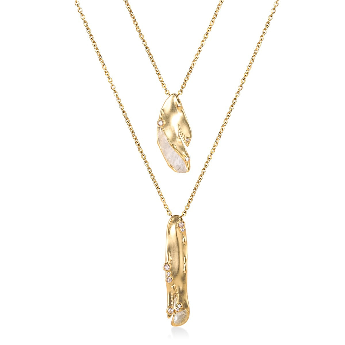 Organic Double Drop Necklace