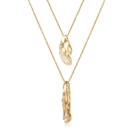 Organic Double Drop Necklace
