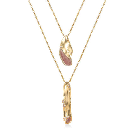 Organic Double Drop Necklace