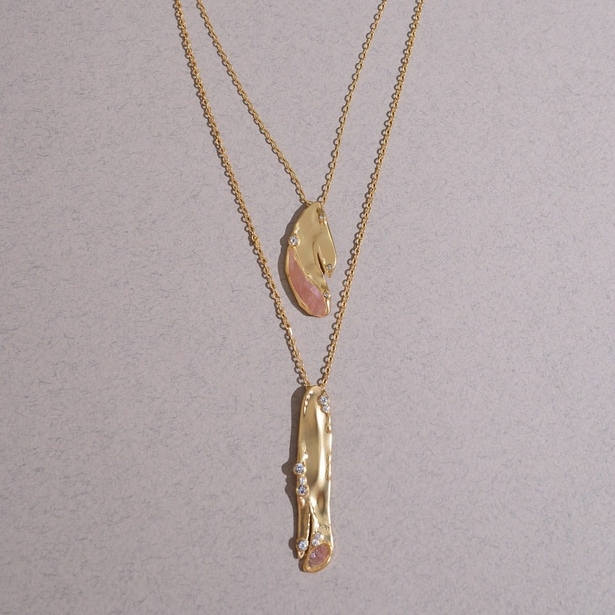 Organic Double Drop Necklace