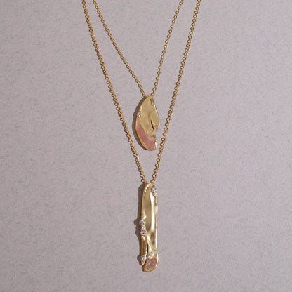 Organic Double Drop Necklace