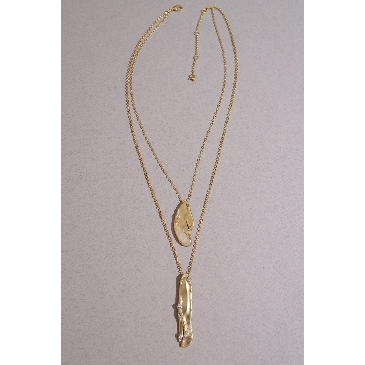 Organic Double Drop Necklace