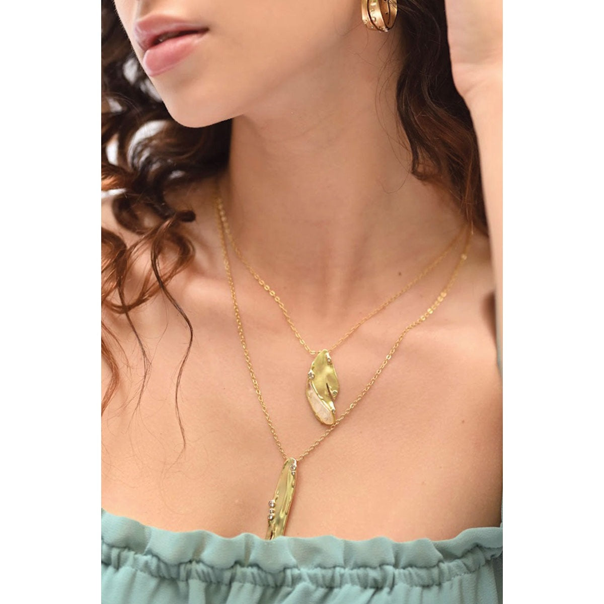 Organic Double Drop Necklace