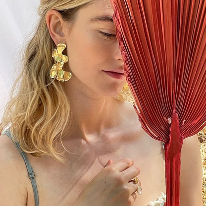 Organic Foliage Statement Earrings