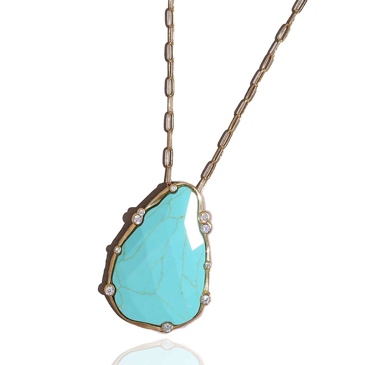 Organic Teardrop Statement Necklace