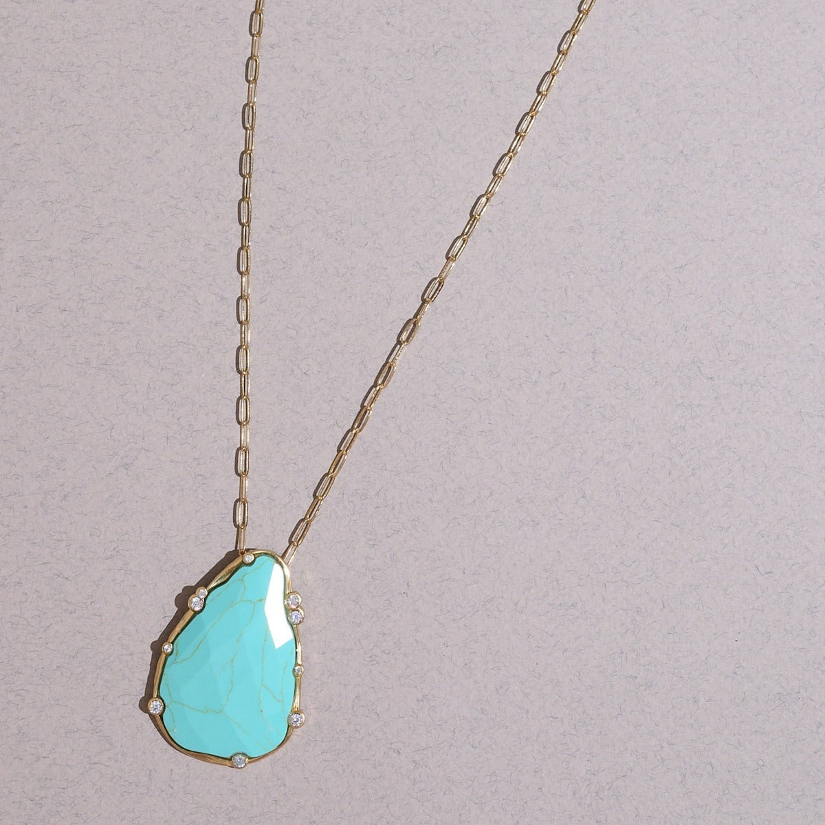 Organic Teardrop Statement Necklace