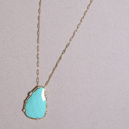 Organic Teardrop Statement Necklace