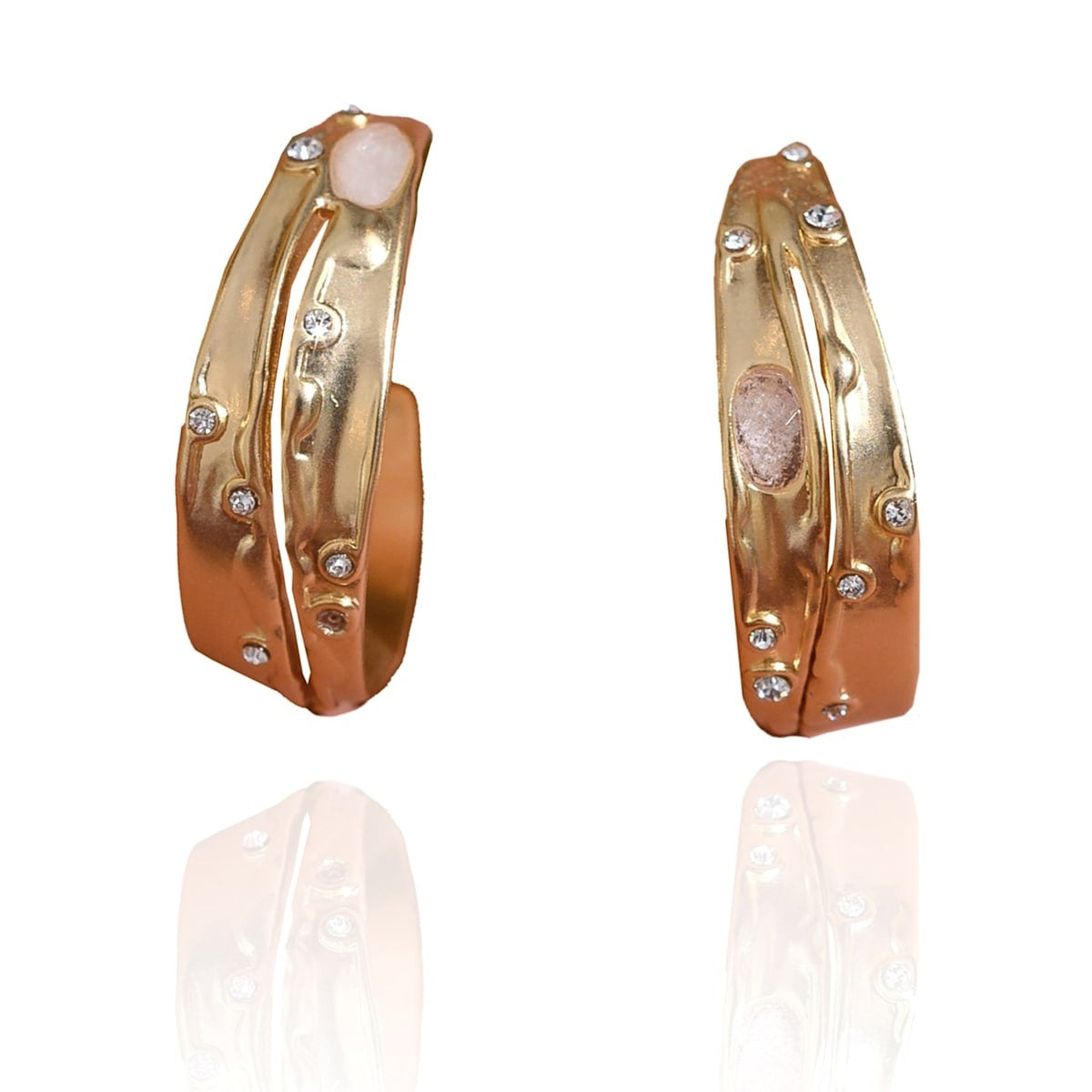 Sprinkled Stones Hoop Earrings