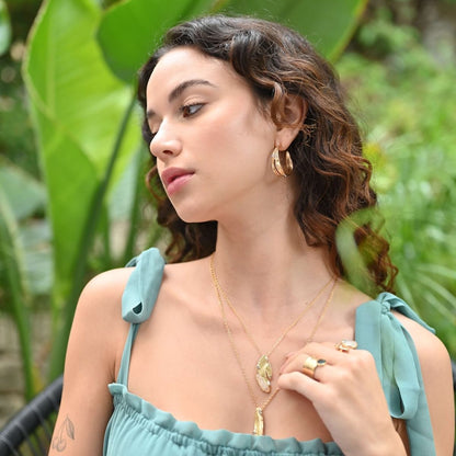 Sprinkled Stones Hoop Earrings