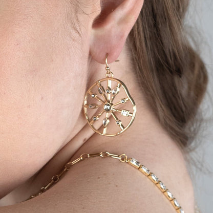 Sunbeam Wheel Earrings