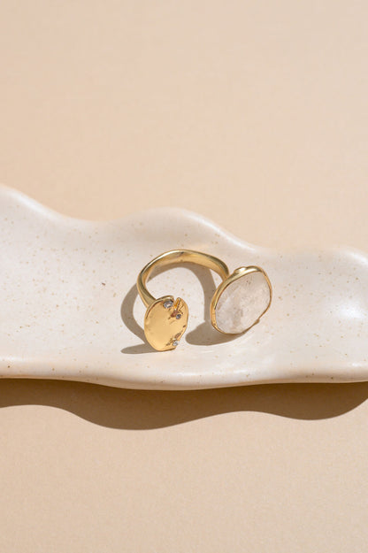 Gemstone Huggie Ring